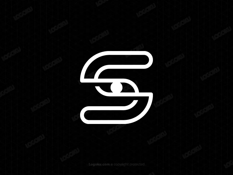 Logotipo minimalista del ojo S