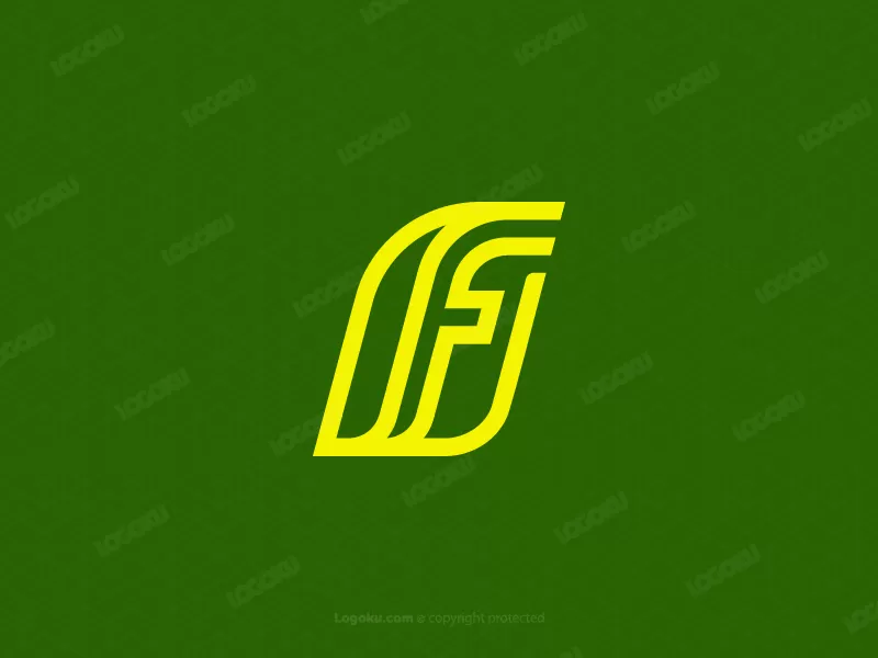 モダンリーフレターFロゴ