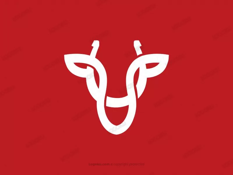 Logo de fer à cheval de girafe