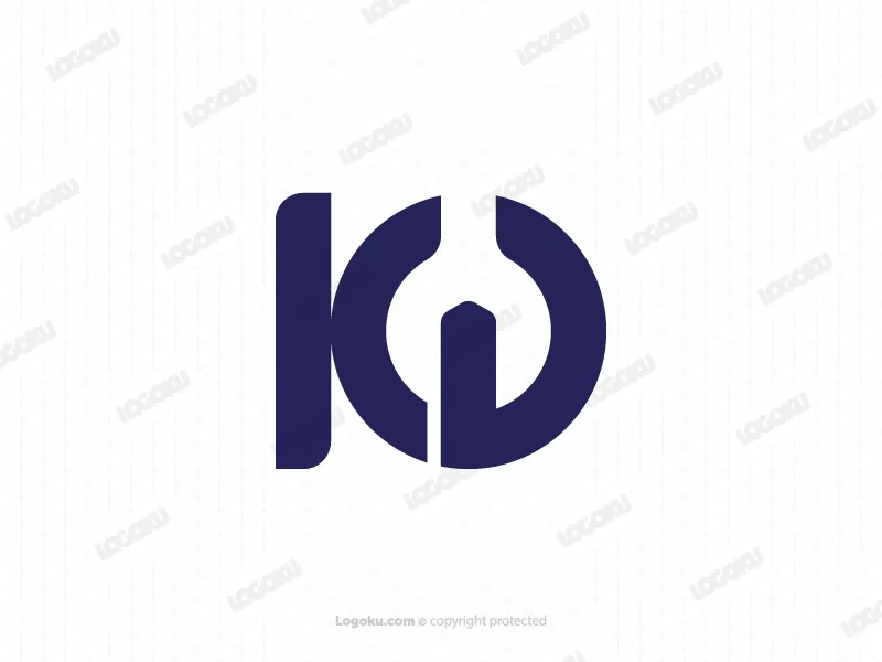 Buchstabe Kd Schraubenschlüssel-Logo