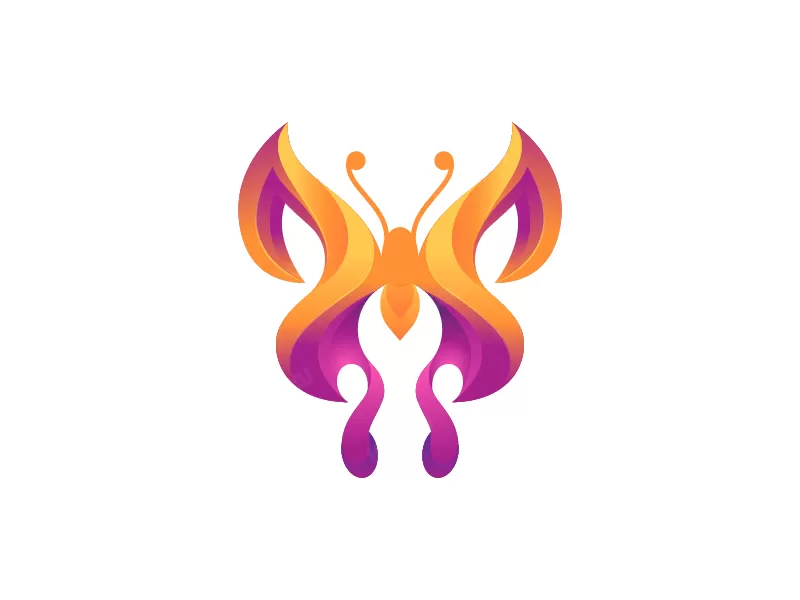 Bellissimo logo della farfalla