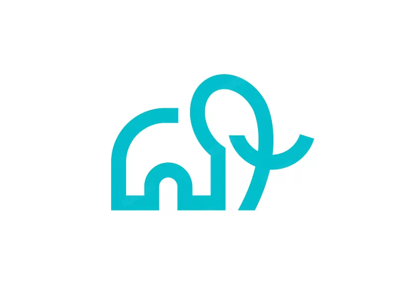 Logo Linéaire Éléphant