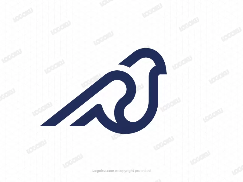 Logo minimaliste de pigeon