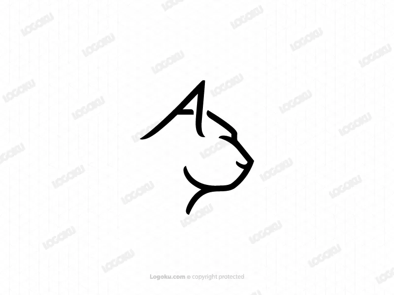 Un logo di gatto nero