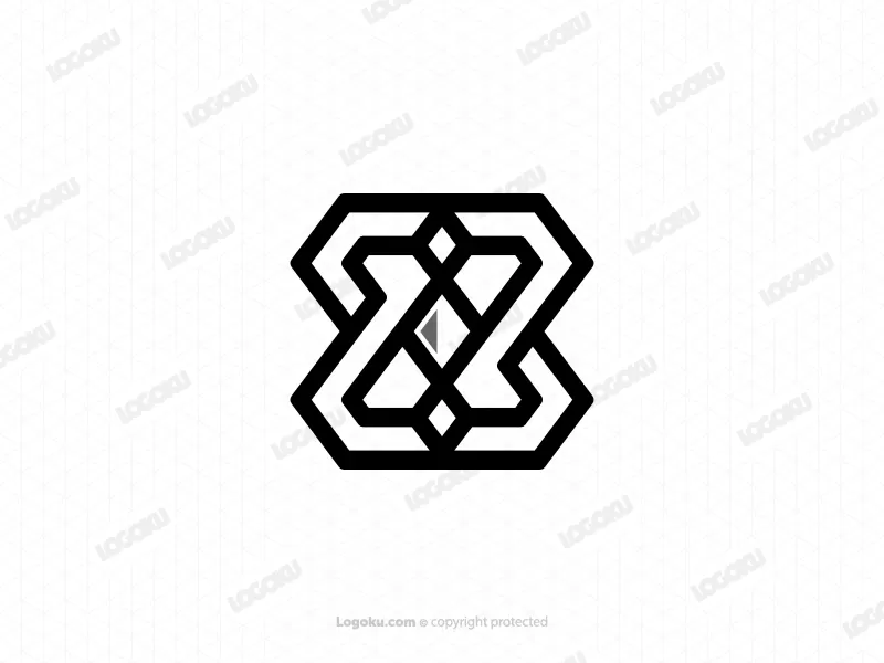 Buchstabe Z Diamantkristall ikonisches Logo