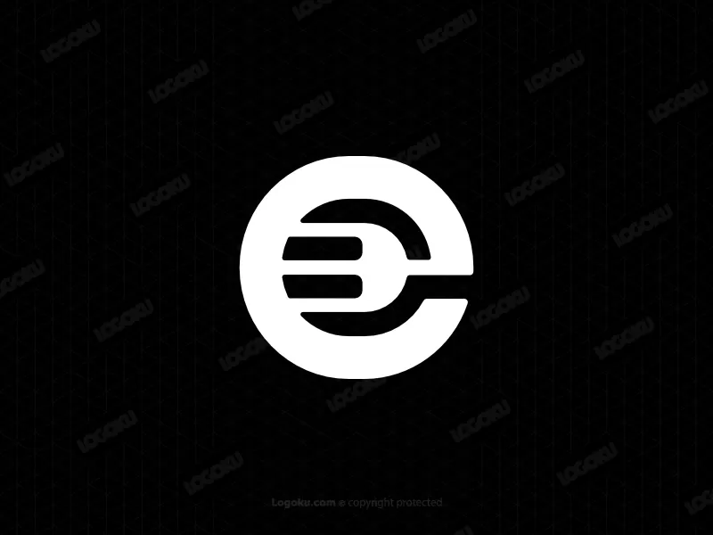 شعار حرف E شوكة