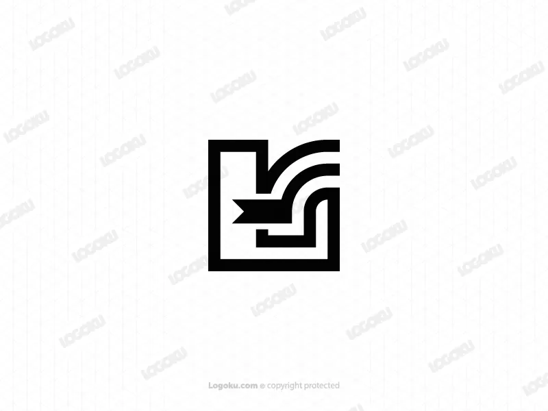 Modern Letter L Book Logo