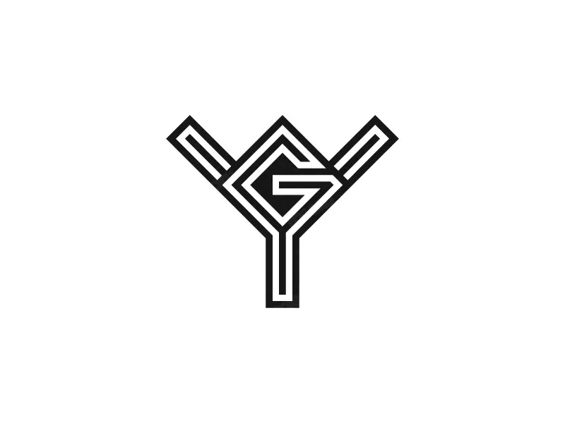 Conception du logo et de l'icône Yg ou Gy