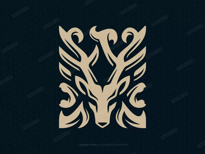 Phoenix Deer Ornament Logo