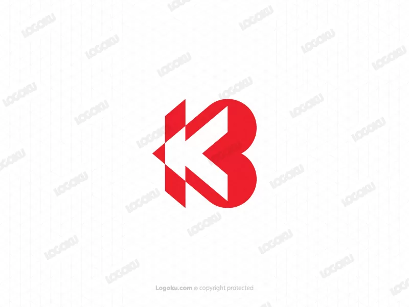 Modern Letter K Love Logo