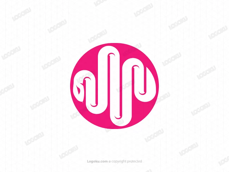 Logotipo de onda de sonido de serpiente
