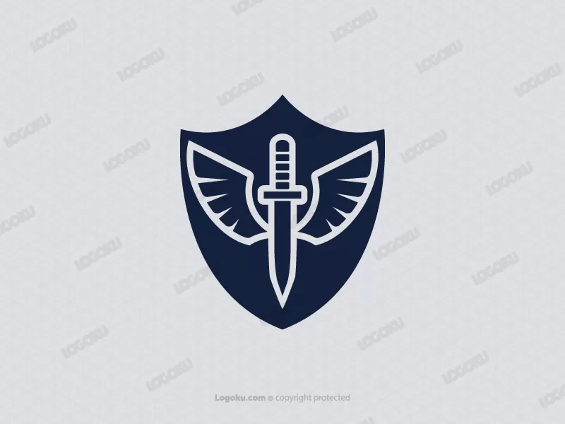 Logotipo De Escudo De Espada 