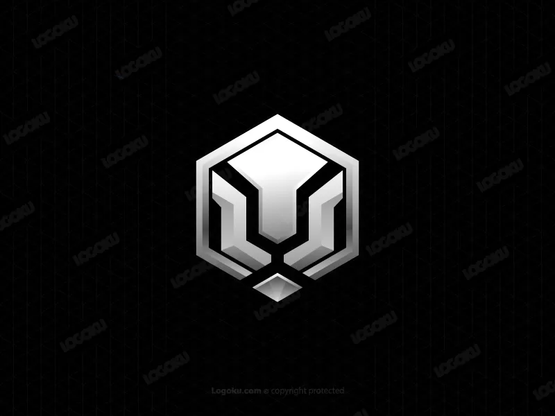 Strong Iron Lion Polygon Logo