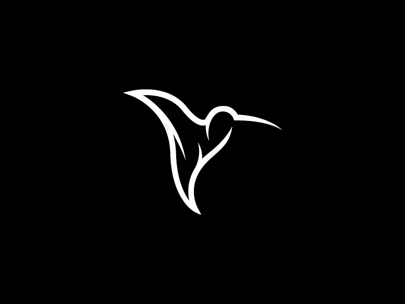 Petit logo Colibri blanc