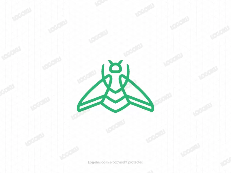 Logotipo de la abeja reina verde