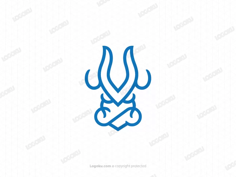 Logotipo de la cabeza del dragón azul