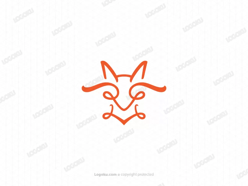 Head Of Stylish Fox Logo