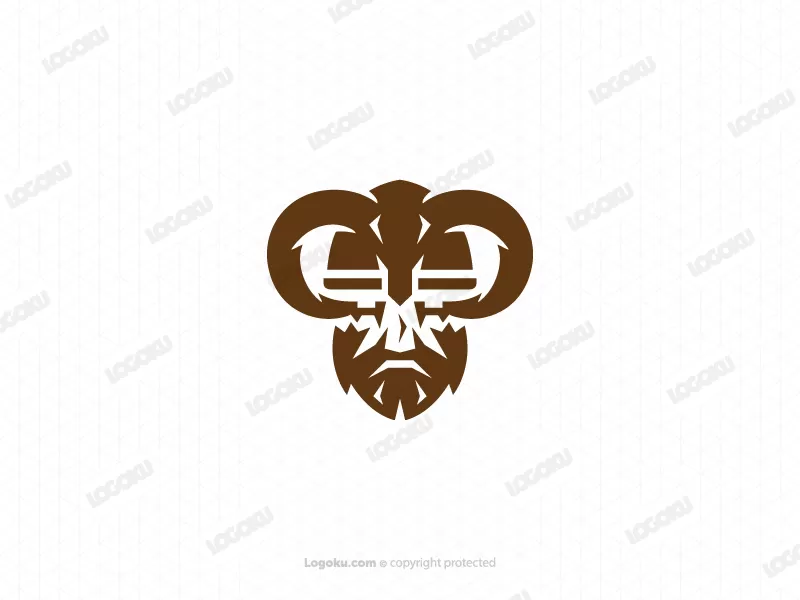 Grand logo viking marron