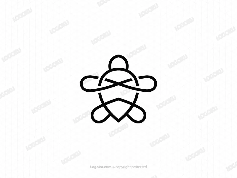 Logo de la tortue noire en boucle