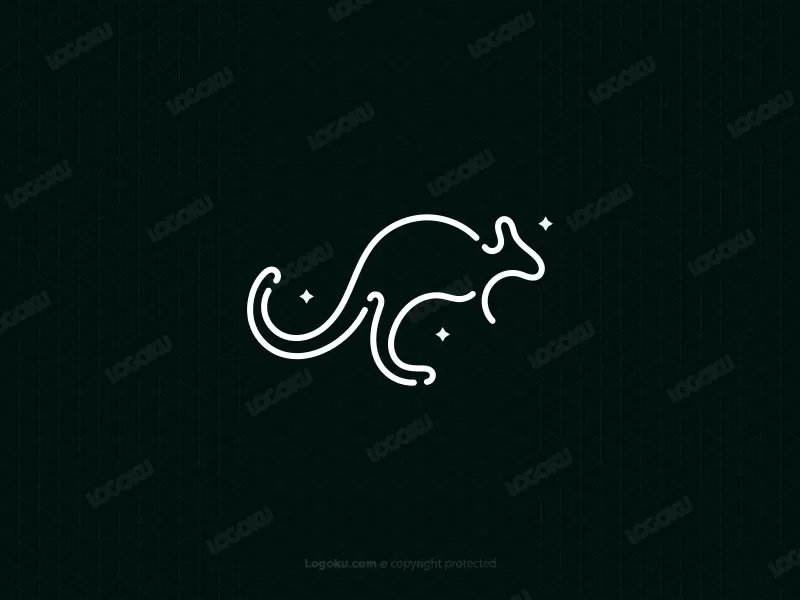 Logotipo de canguro con estilo