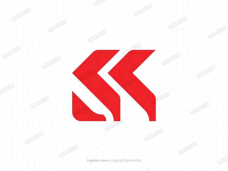 شعار حرف Sk أنيق