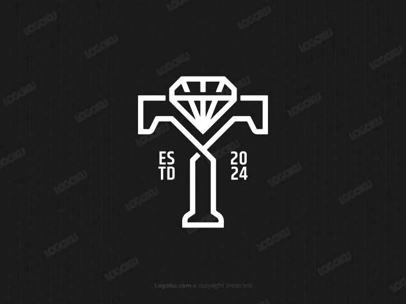 Lettre T Diamant Logo