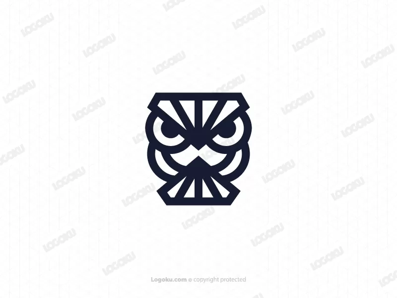 Modern Diamond Owl Logo