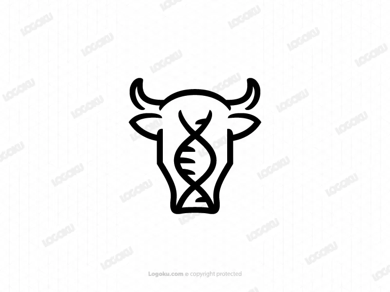 Logo médical de vache noire