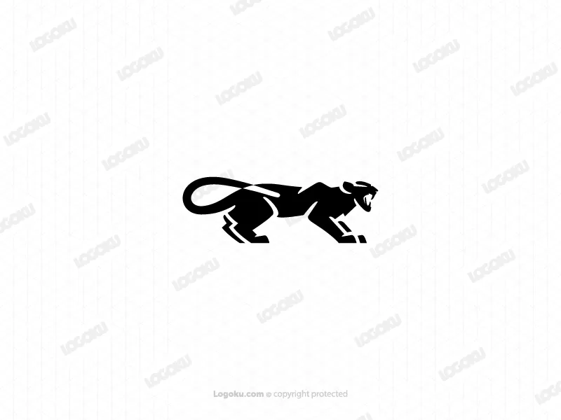 Brüllender schwarzer Panther-Logo