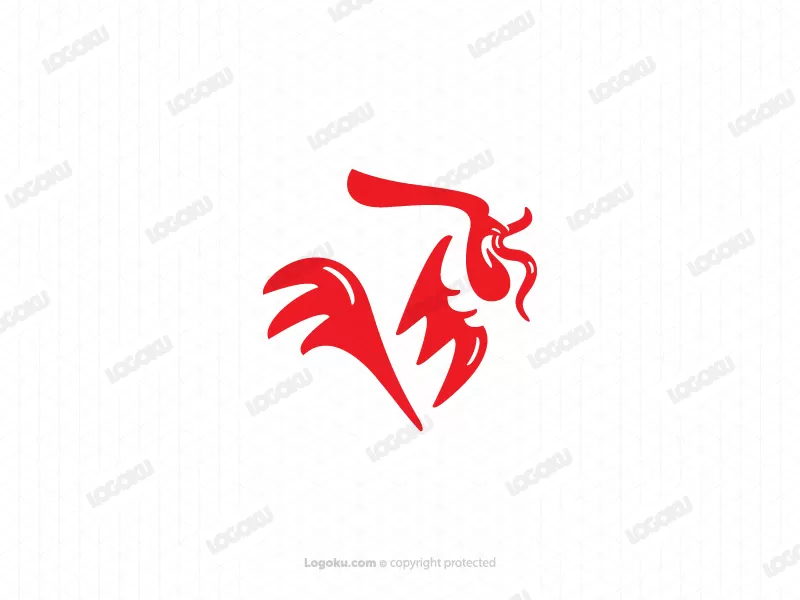Großes rotes Hahn-Logo