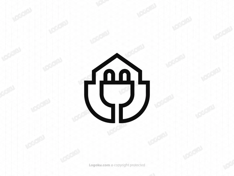Einfaches Home Plug-Logo