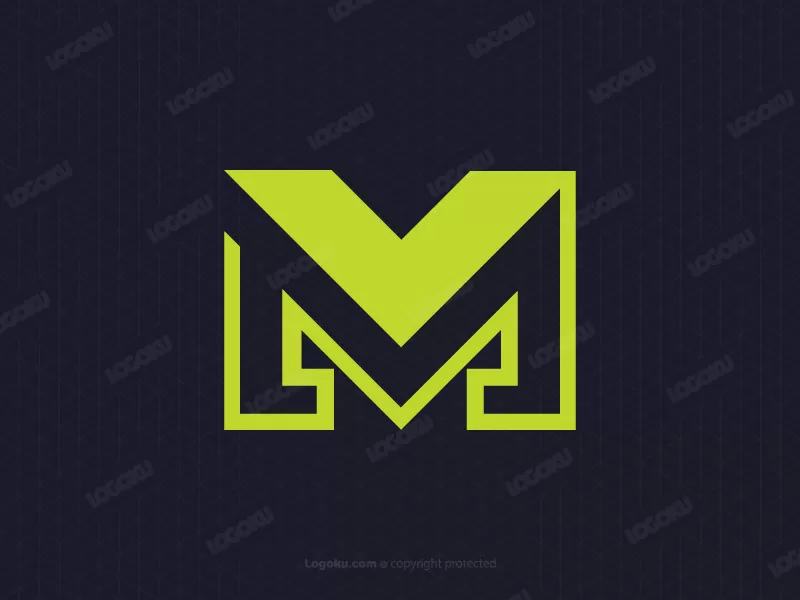 Letter Mv Or Vm Sigma Logo