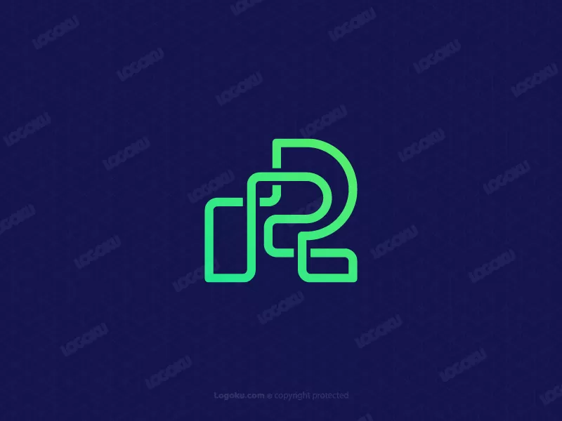 Modern Minimalist R Letter Logo