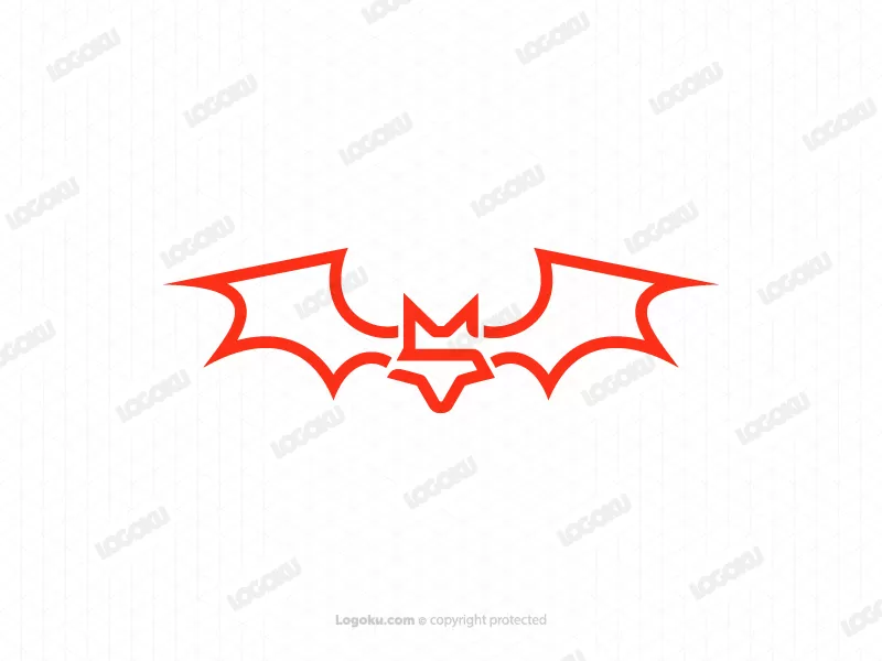 Buchstabe S Fox Bat Monogramm