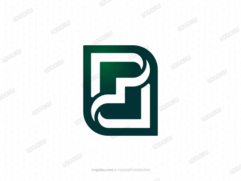 Letra Dp Inicial Pd Identidad Logotipo Icónico