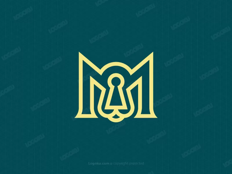 Modern Letter M Lion Logo