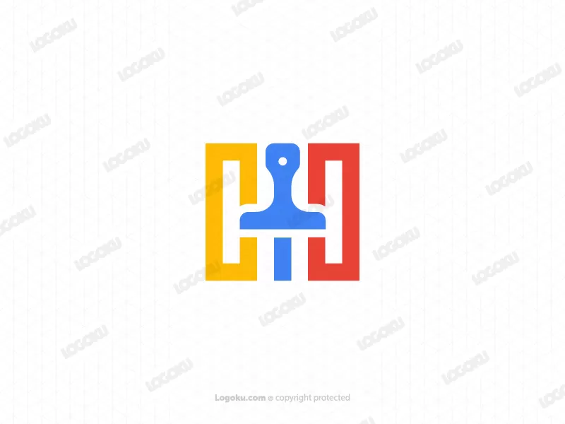 Modern Letter H Paint Logo