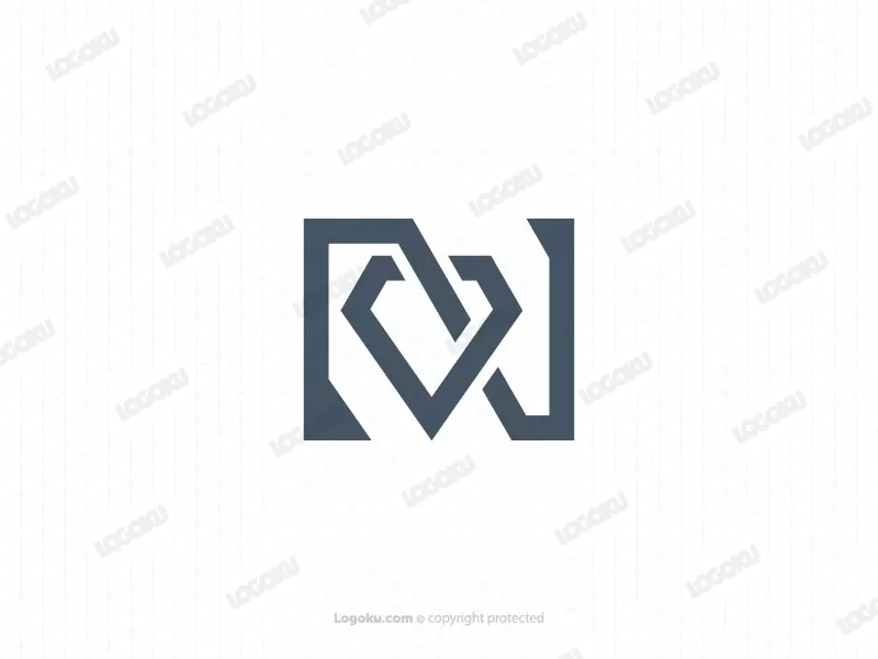 Einfaches Diamant-buchstaben-n-logo