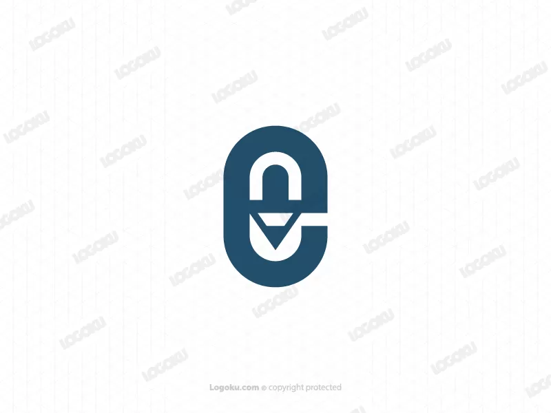 Einfaches Bleistift-logo Mit Dem Buchstaben E