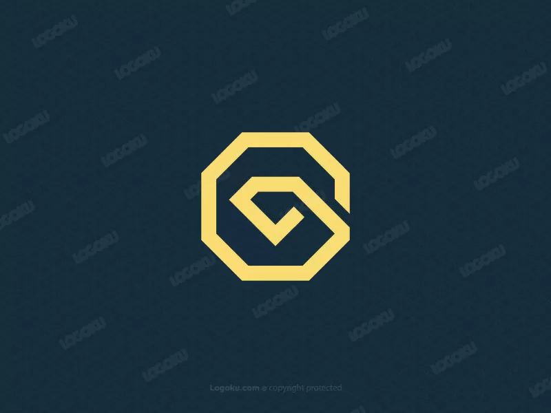 Diamond Letter G Octagonal Logo