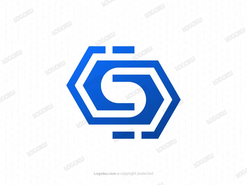 Buchstabe S Technologie-logo