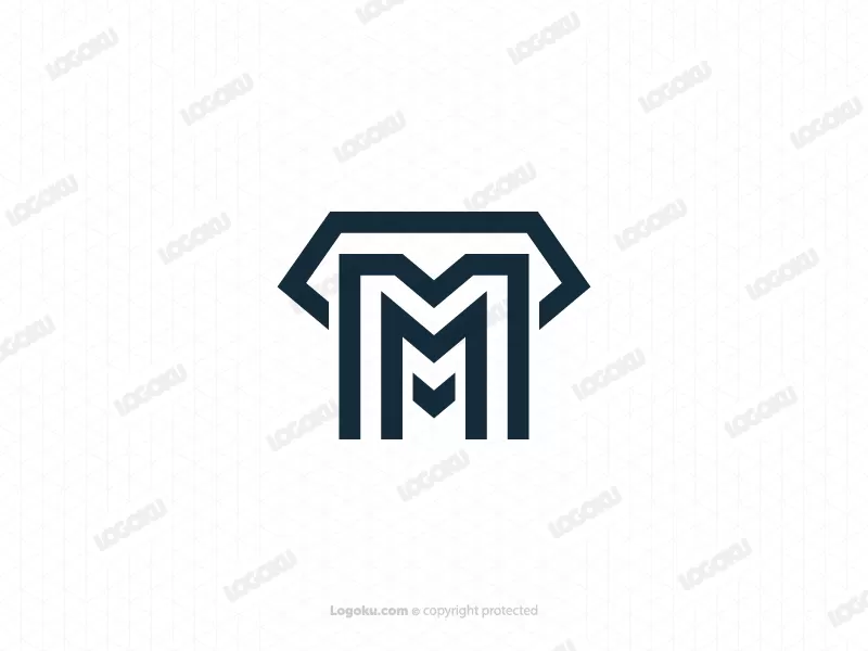 Logo Lettre M Diamant Simple