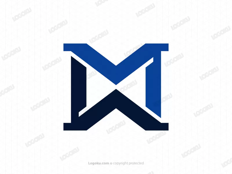 Buchstabe Wm Monogramm-logo