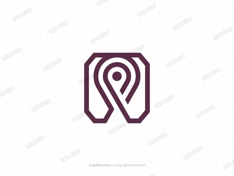 Geometrisches Logo Mit Pin-karte Und Buchstabe A