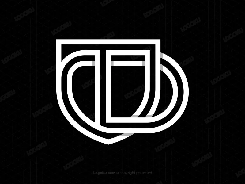 شعار حرف D شيلد