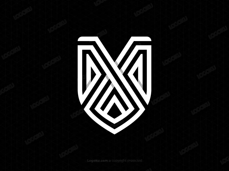 Letter X Shield Logo