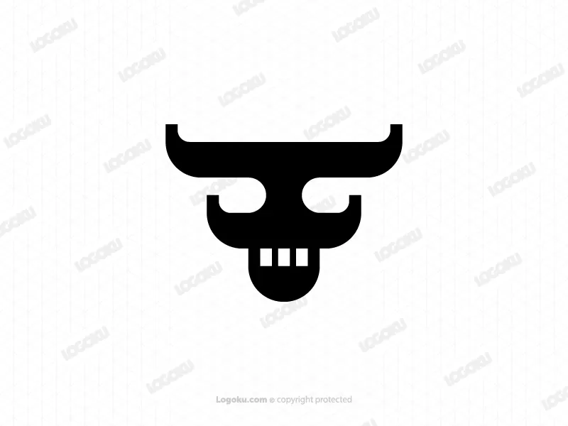 Logo De Crâne De Taureau