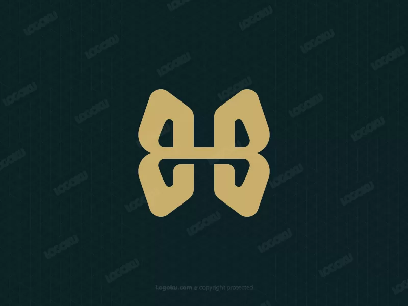 Luxury Letter Bh Butterfly Logo