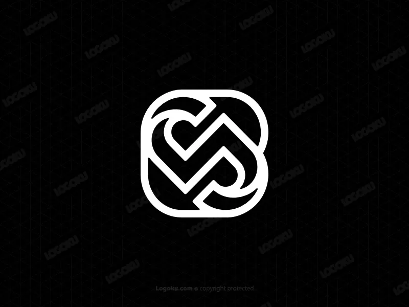 Letra Bs Inicial Sb Monograma Logo