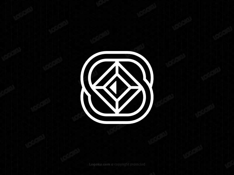 Logotipo Inicial Del Icono Del Diamante S